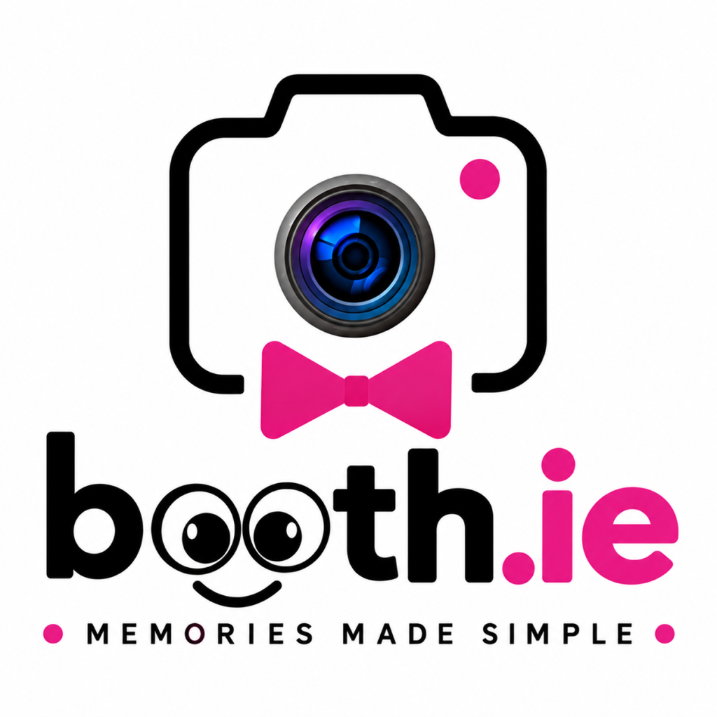 Photo booth hire Ireland, including selfie mirror hire, vintage photo booth, 360 spin booth and digital photo pods for weddings, parties and events